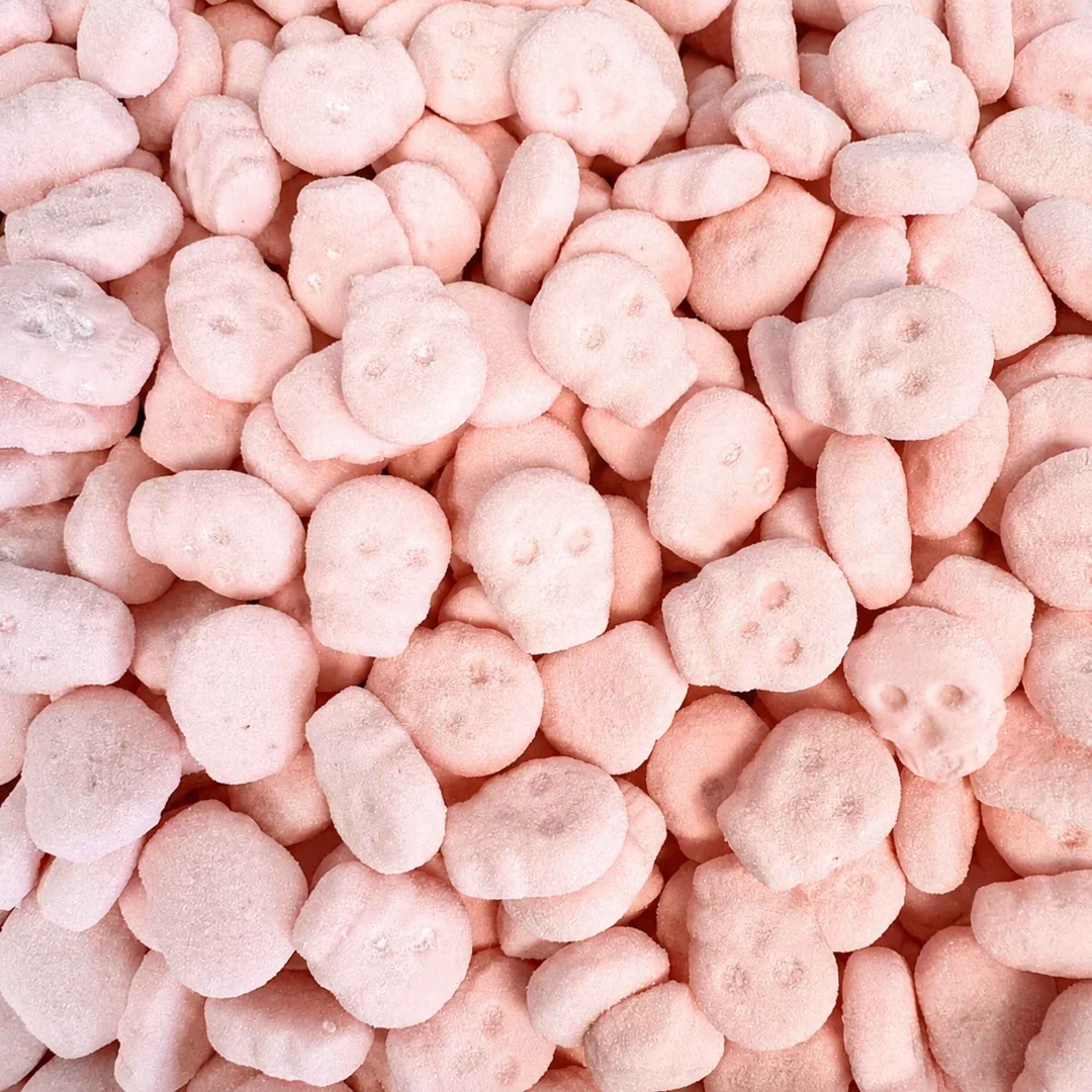 Foamy Sour Strawberry Skulls 100g