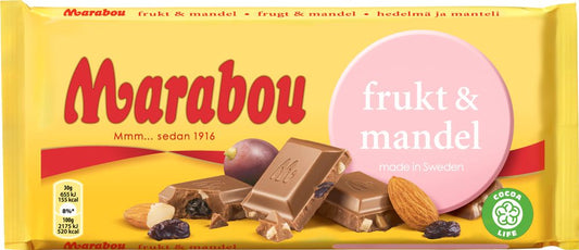 Marabou Fruit & Almond 90g - Gottis - Swedish Candy Co.