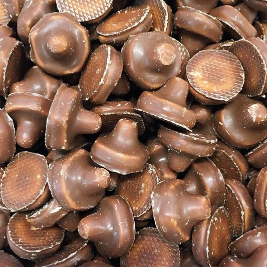 Chocolate Covered Foam Mushrooms 30g - Gottis - Swedish Candy Co.