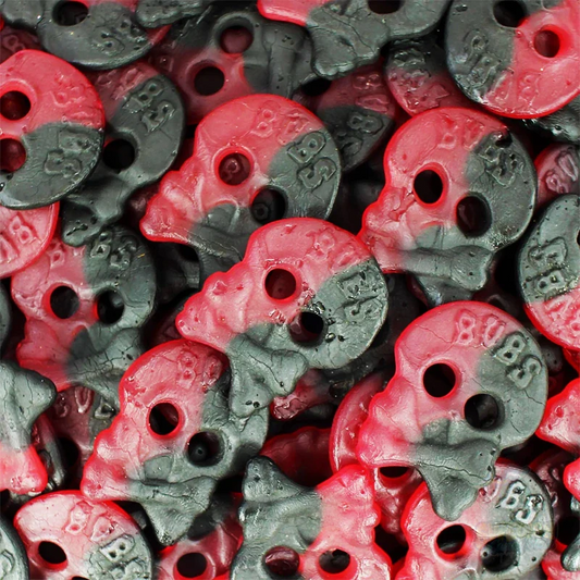 BUBS Raspberry Liquorice Skulls 30g - Gottis - Swedish Candy Co.