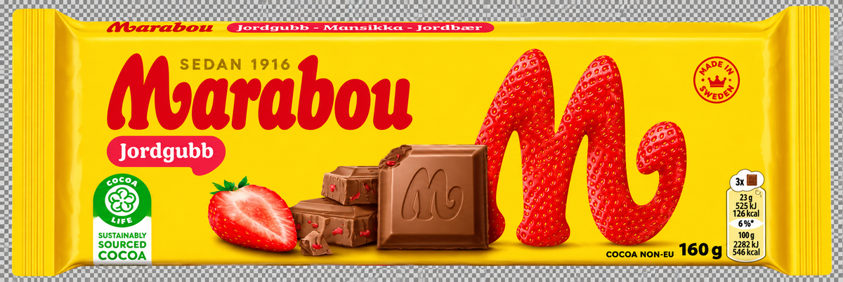 Marabou Strawberry 160g - Gottis - Swedish Candy Co.