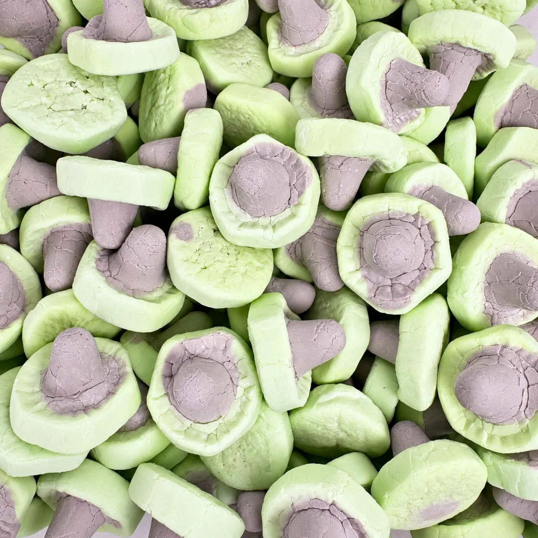 Pear & Liquorice Foam Mushrooms 100g